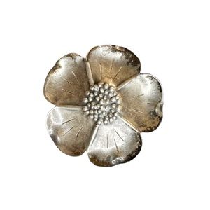 Vintage Sterling Silver Stuart Nye Dogwood Flower Brooch